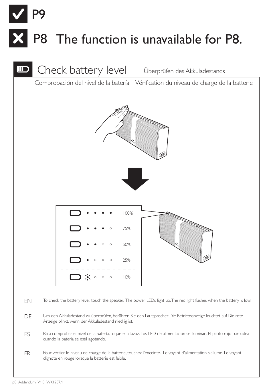 Philips Fidelio enceinte portable sans fil User Manual | 3 pages