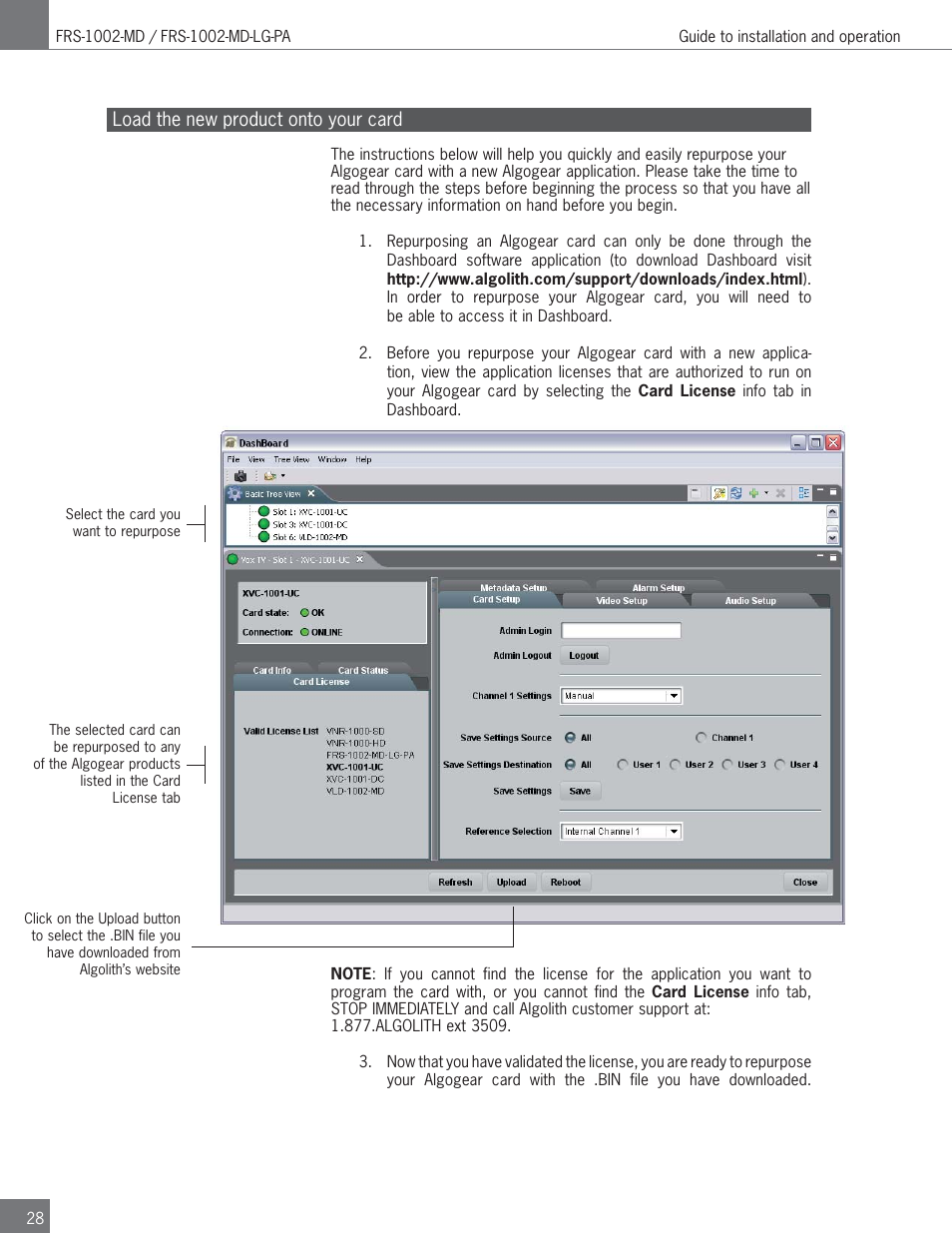 Algolith FRS-1002-MD User Manual | Page 28 / 35