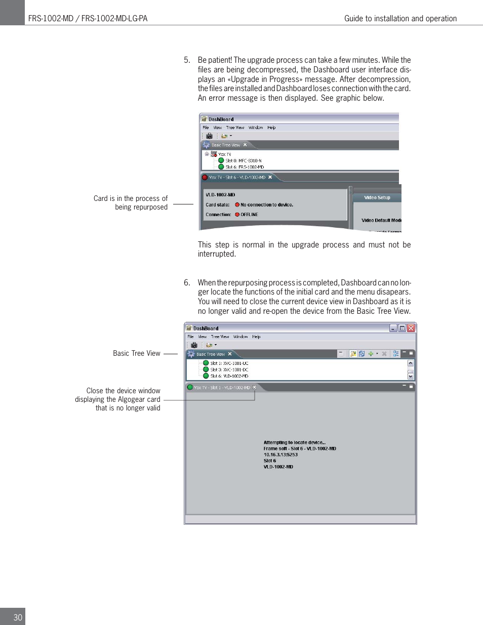 Algolith FRS-1002-MD User Manual | Page 30 / 35