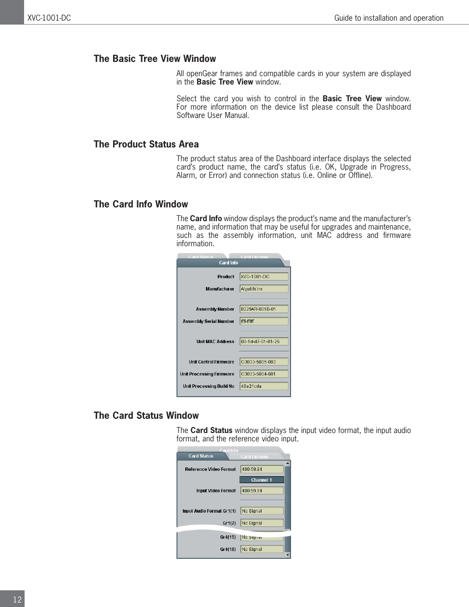 Algolith HD to SD Downconverter XVC-1001-DC User Manual | Page 12 / 38