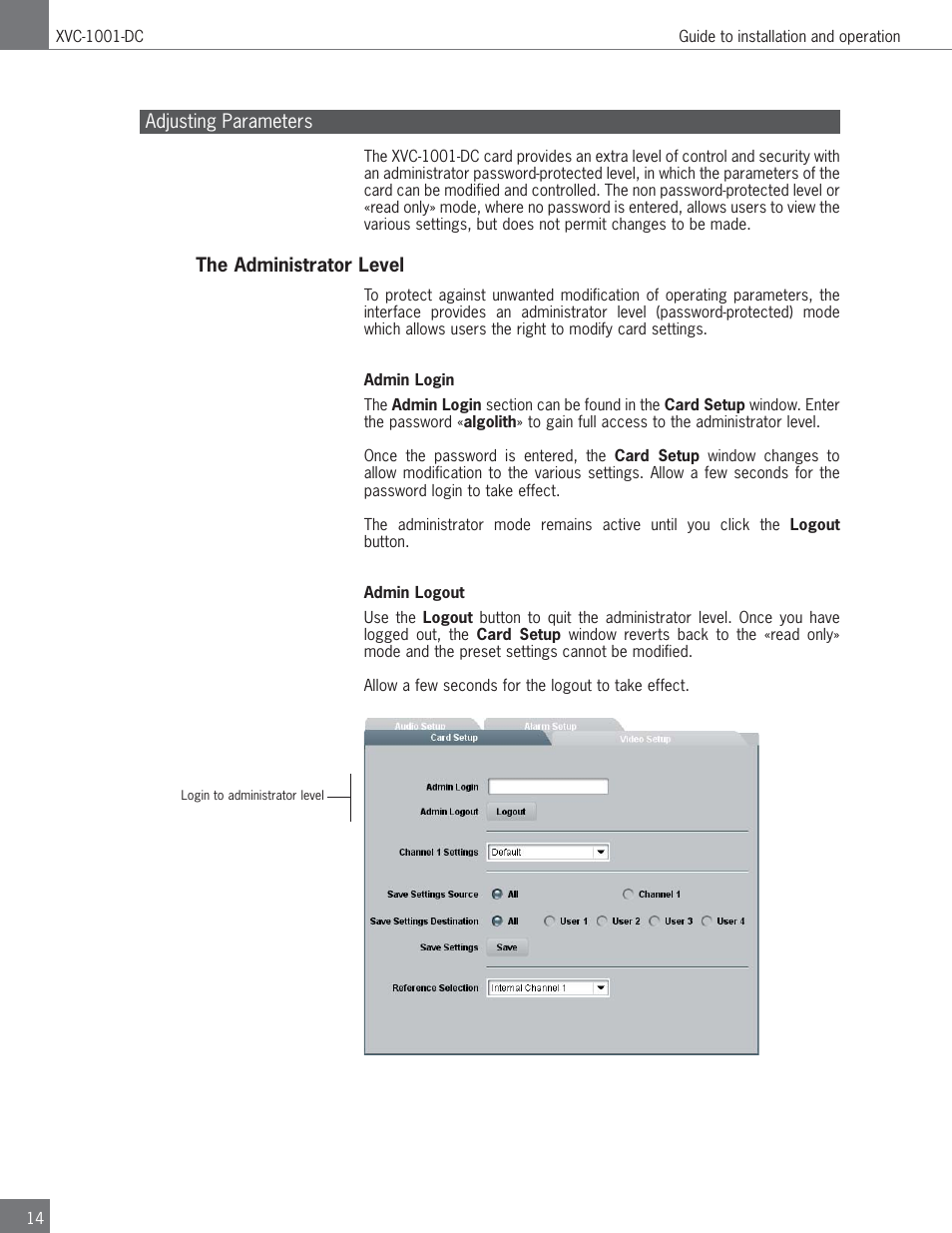 Algolith HD to SD Downconverter XVC-1001-DC User Manual | Page 14 / 38