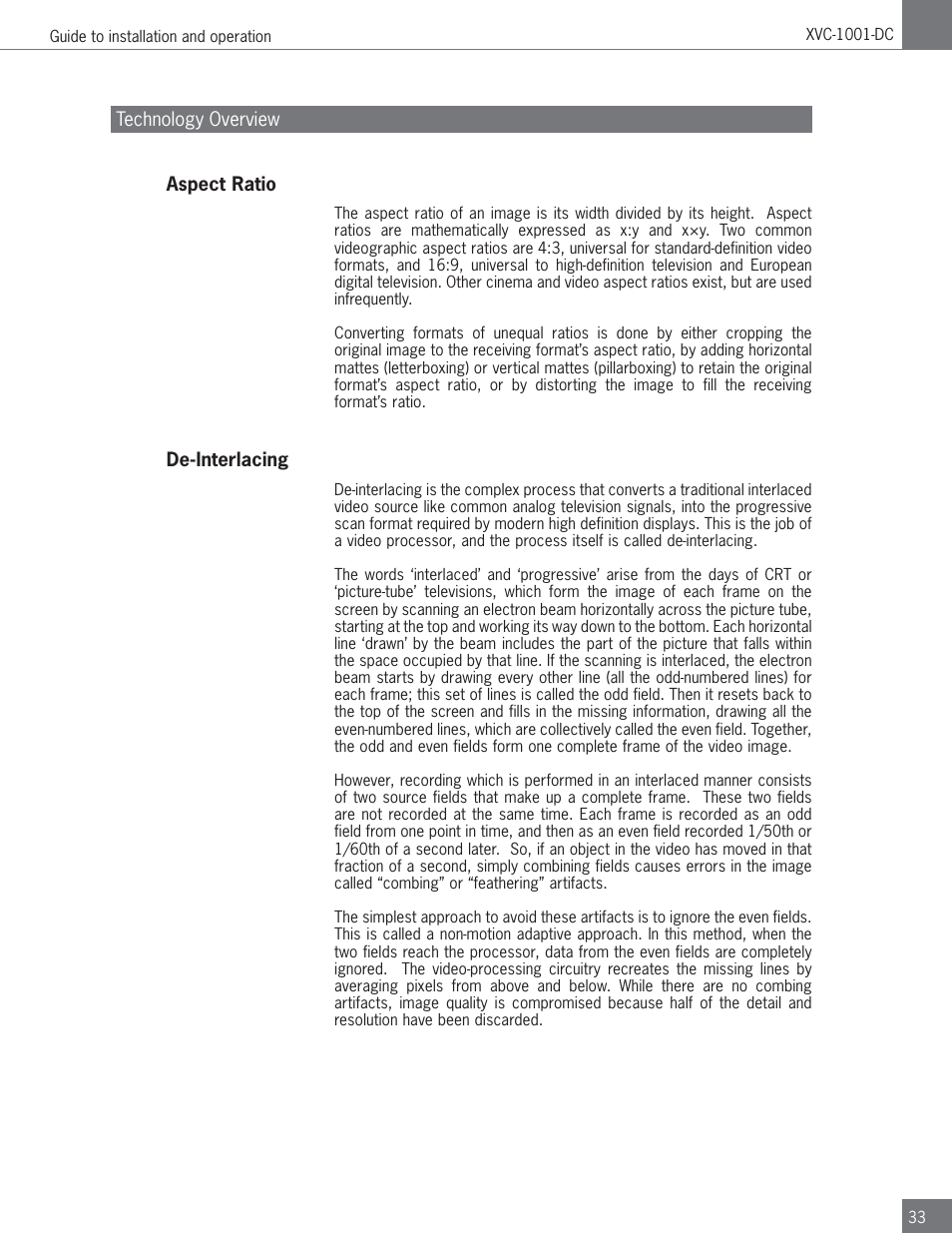 Algolith HD to SD Downconverter XVC-1001-DC User Manual | Page 33 / 38
