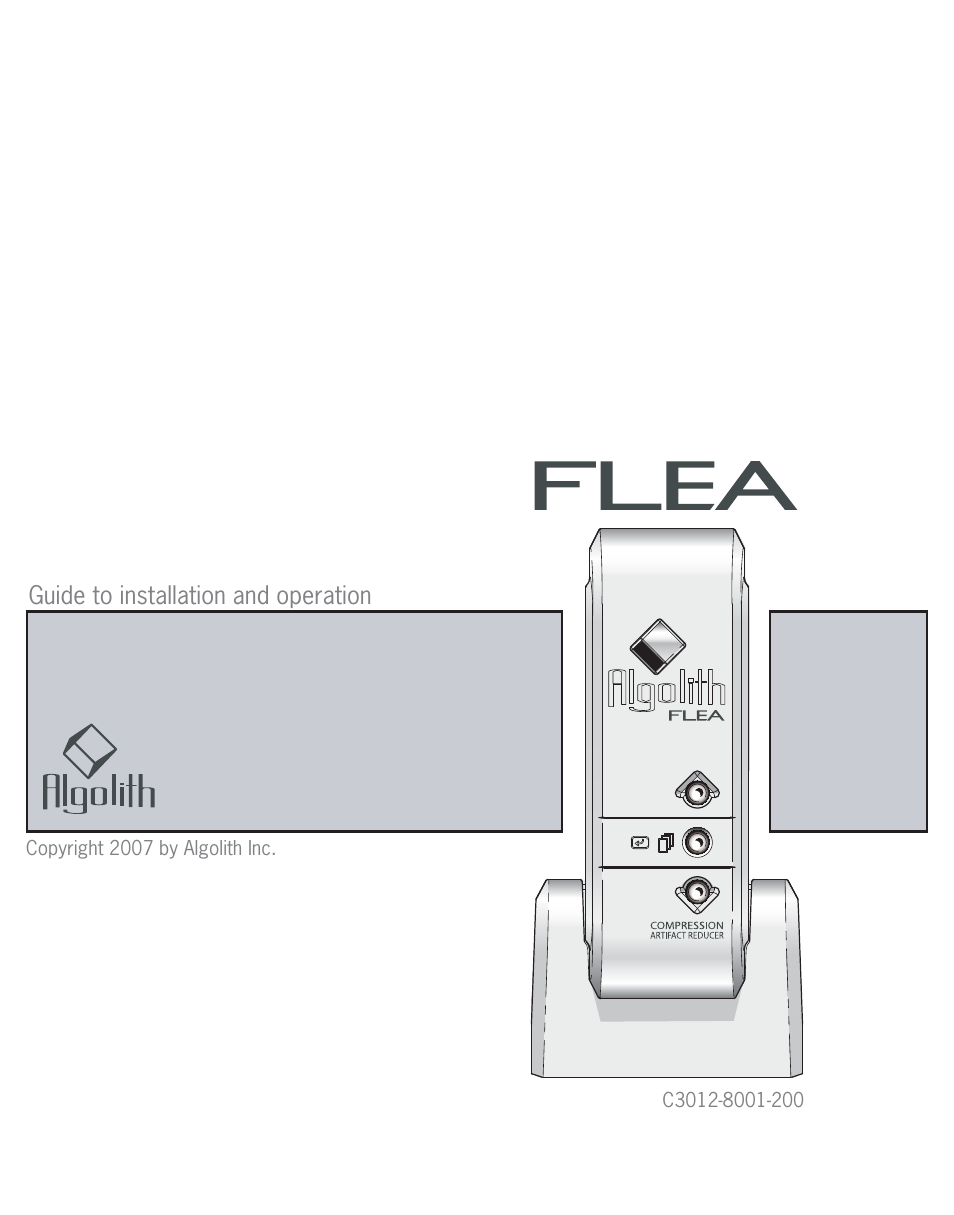 Algolith C3012-8001-200 User Manual | 32 pages