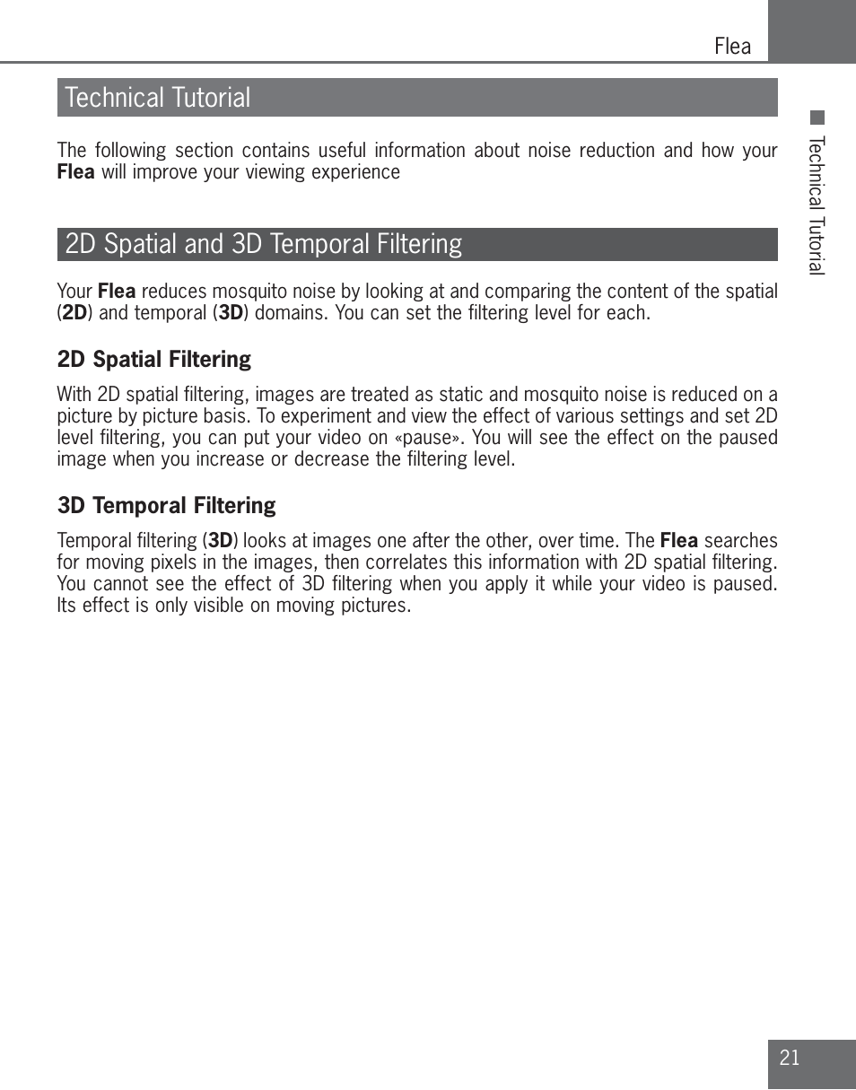 Technical tutorial, 2d spatial and 3d temporal filtering | Algolith C3012-8001-200 User Manual | Page 21 / 32