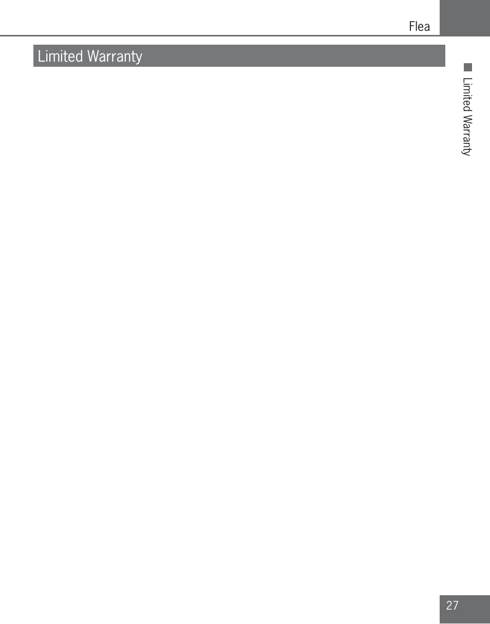 Limited warranty | Algolith C3012-8001-200 User Manual | Page 27 / 32