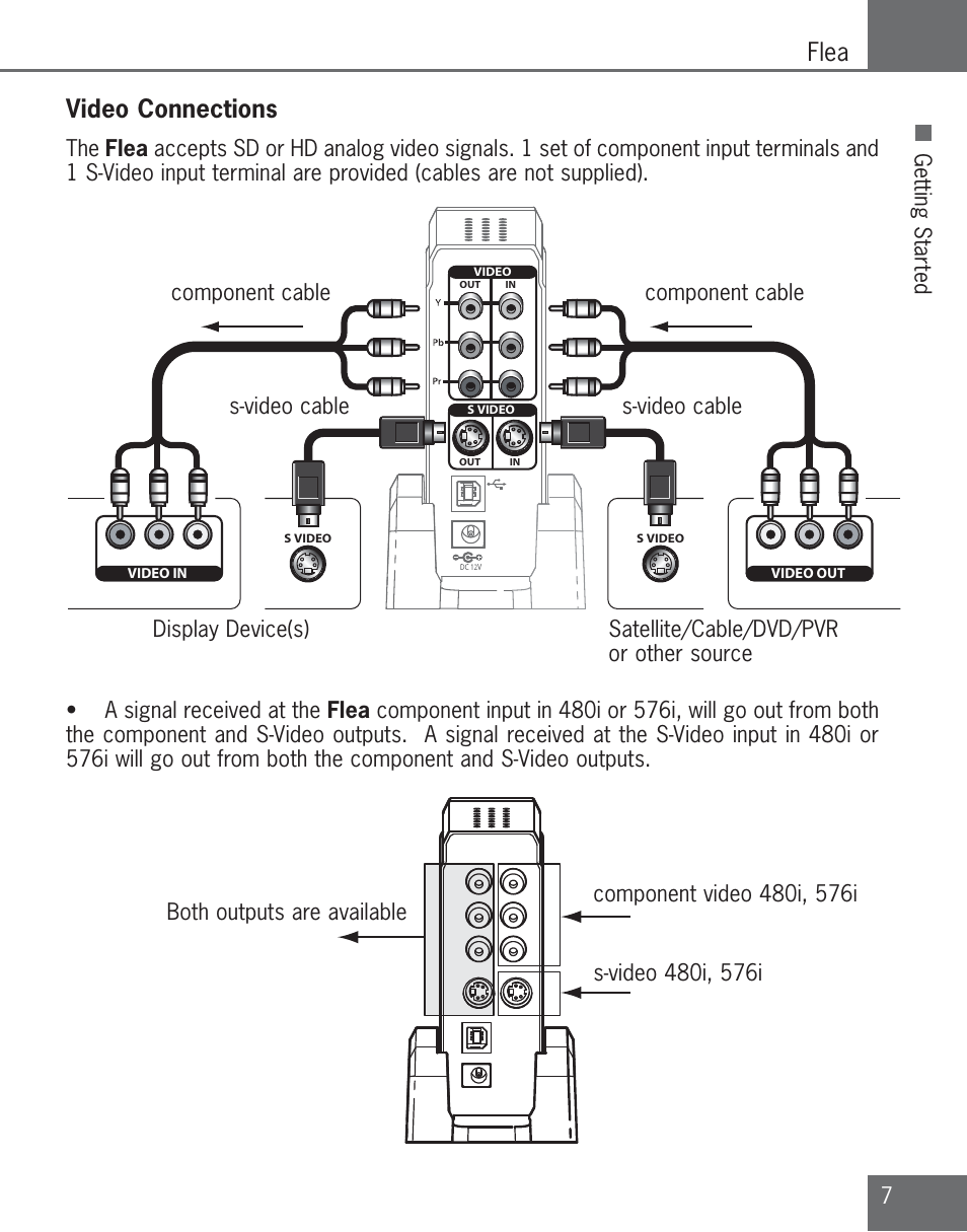 Flea, Video connections | Algolith C3012-8001-200 User Manual | Page 7 / 32