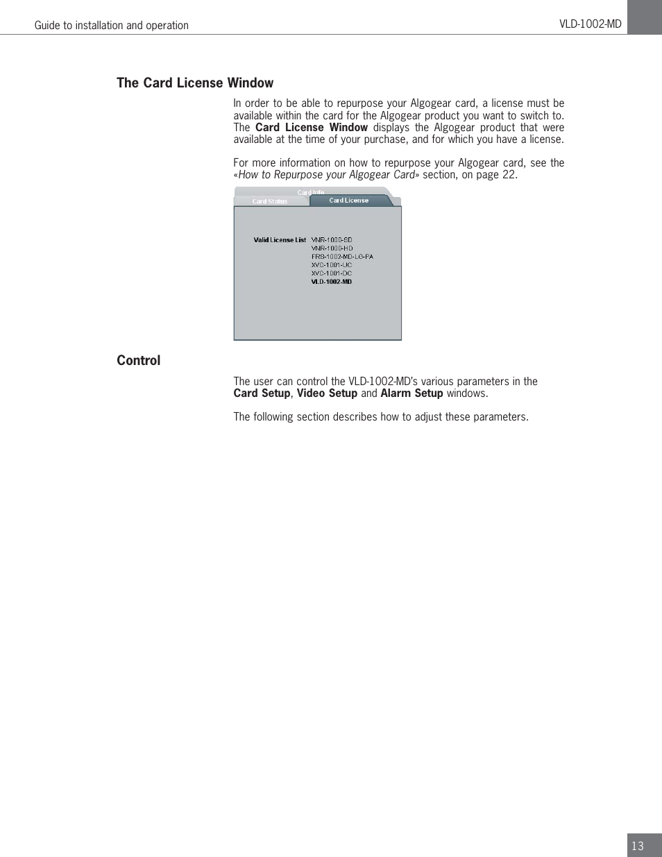 Algolith Dual SD/HD Video Delay VLD-1002-MD User Manual | Page 13 / 30