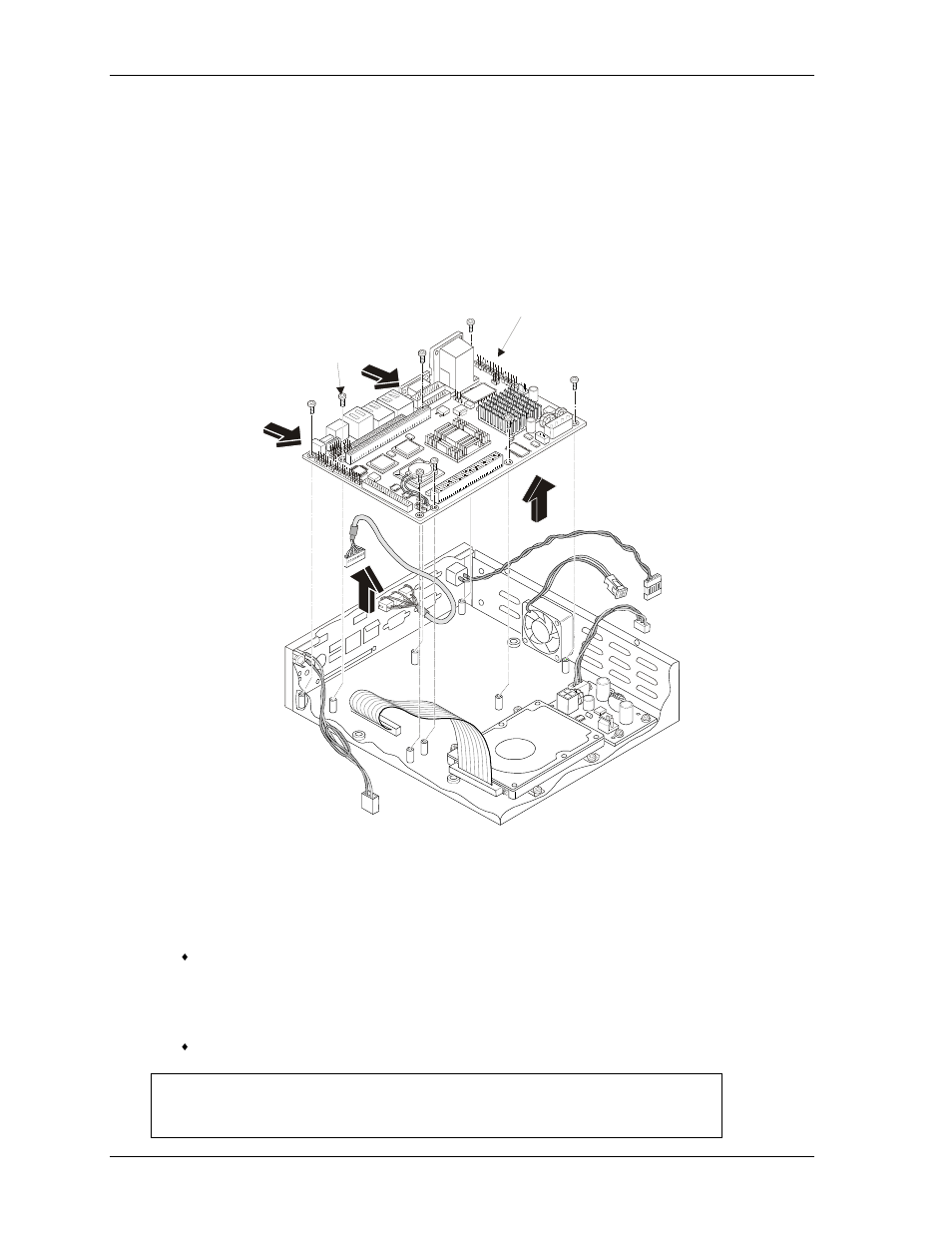 Installing the readyboard into the enclosure, Installing the readyboard into enclosure, Figure 2-5. removing readyboard from enclosure | Ampro Corporation Ampro ReadySystem 1U User Manual | Page 16 / 40