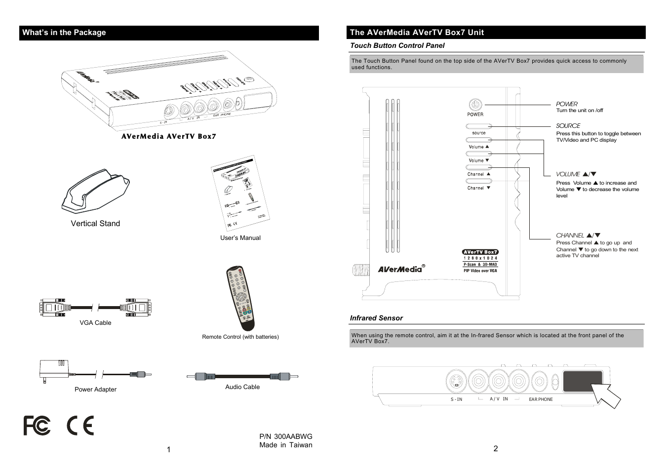 AVerMedia Technologies 300AABWG User Manual | 5 pages