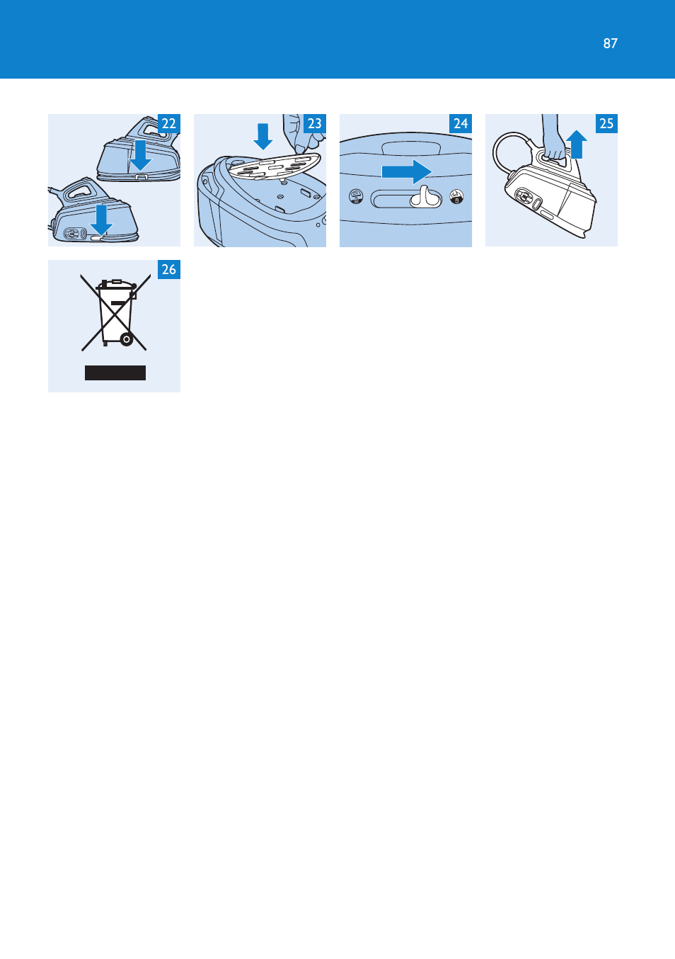 Philips IntelliCare Centrale vapeur haute pression User Manual | Page 87 / 88