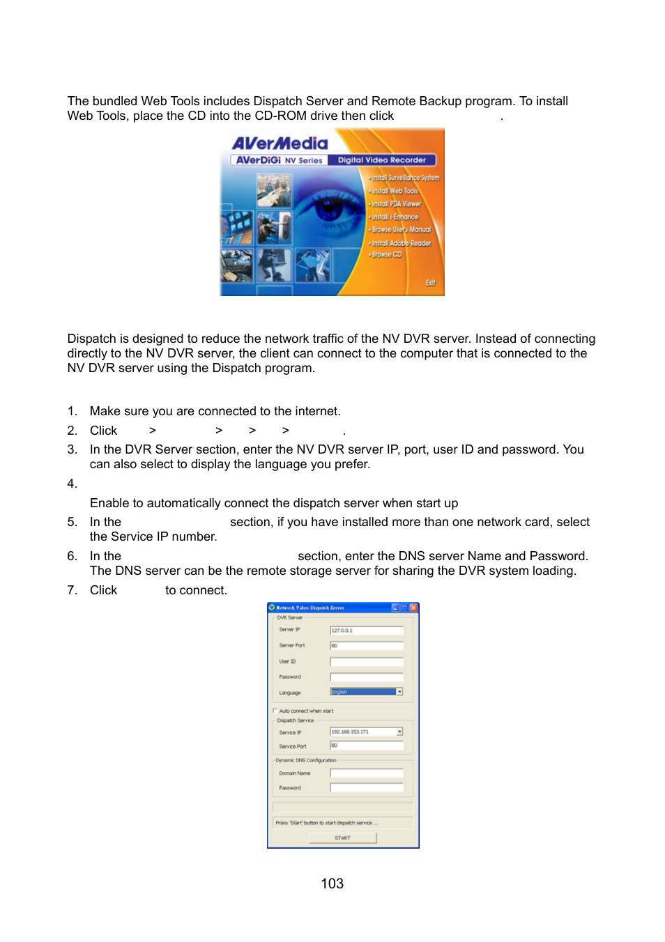 Chapter 11 web tools, 1 dispatch server, Chapter 11 | Web tools, Dispatch server | AVerMedia Technologies NV 6000 EXP User Manual | Page 112 / 120