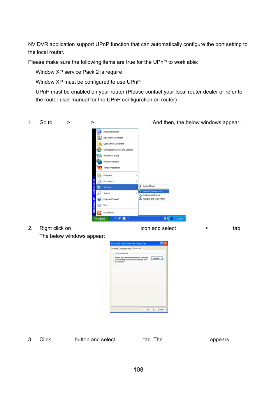Enabling upnp in window xp, Appendix b configure upnp | AVerMedia Technologies NV 6000 EXP User Manual | Page 117 / 120