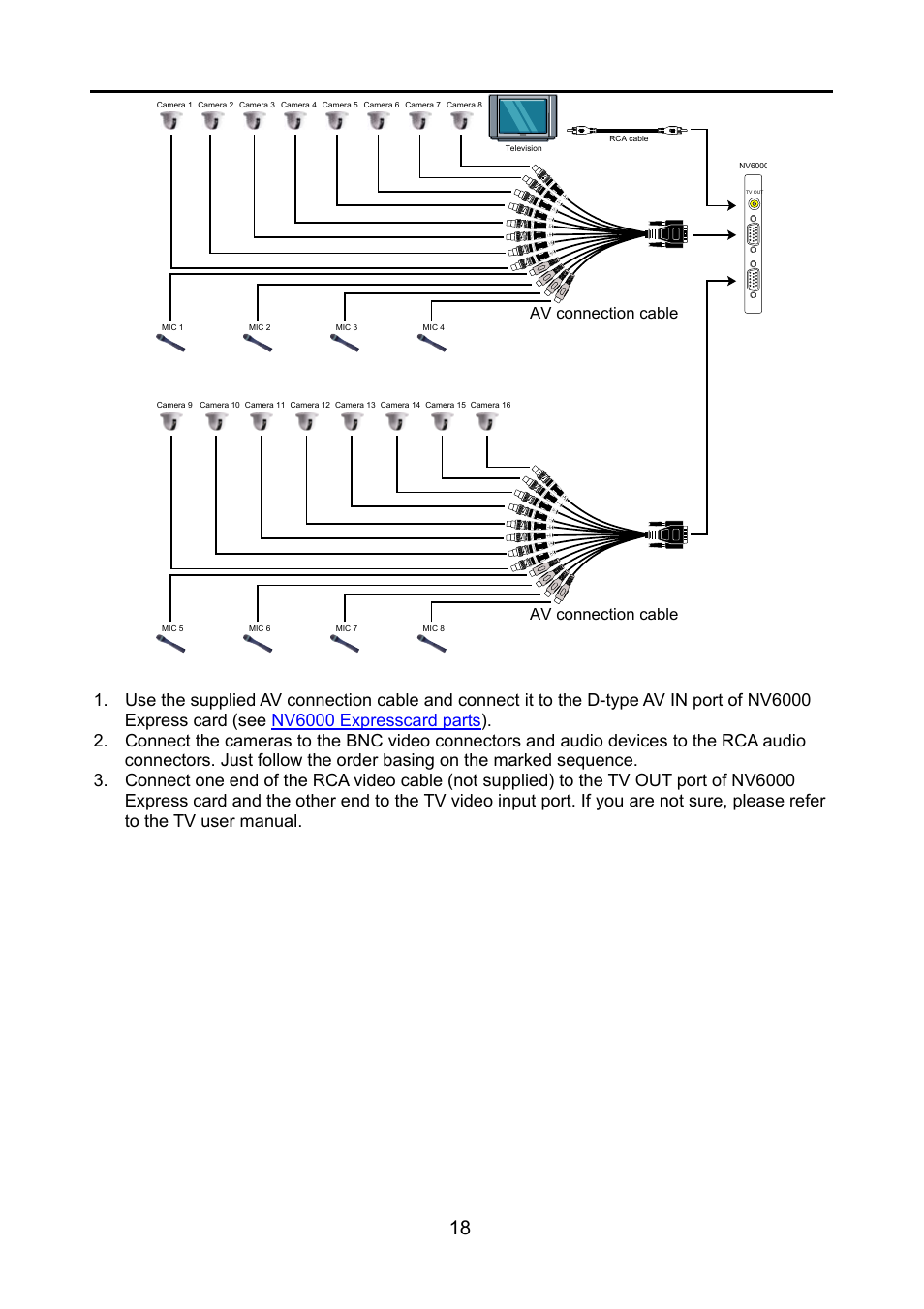 Av connection cable | AVerMedia Technologies NV 6000 EXP User Manual | Page 27 / 120