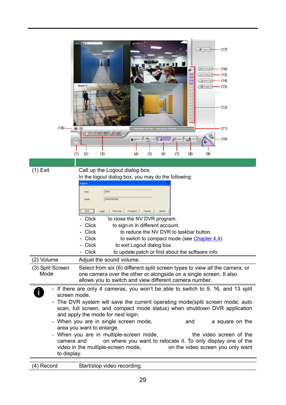 Familiarizing the buttons in preview/advanced mode | AVerMedia Technologies NV 6000 EXP User Manual | Page 38 / 120