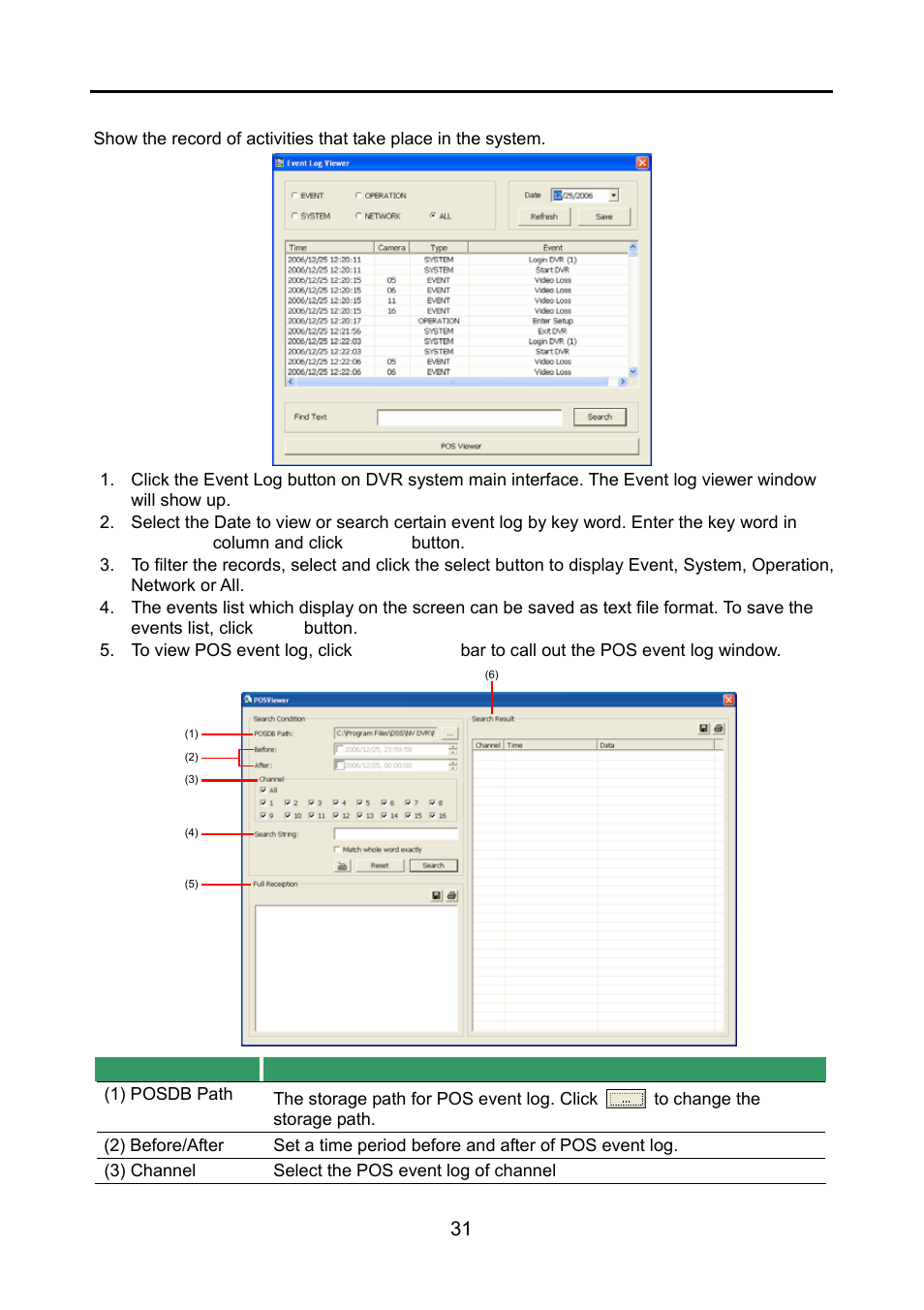 1 using event log viewer, Using event log viewer | AVerMedia Technologies NV 6000 EXP User Manual | Page 40 / 120