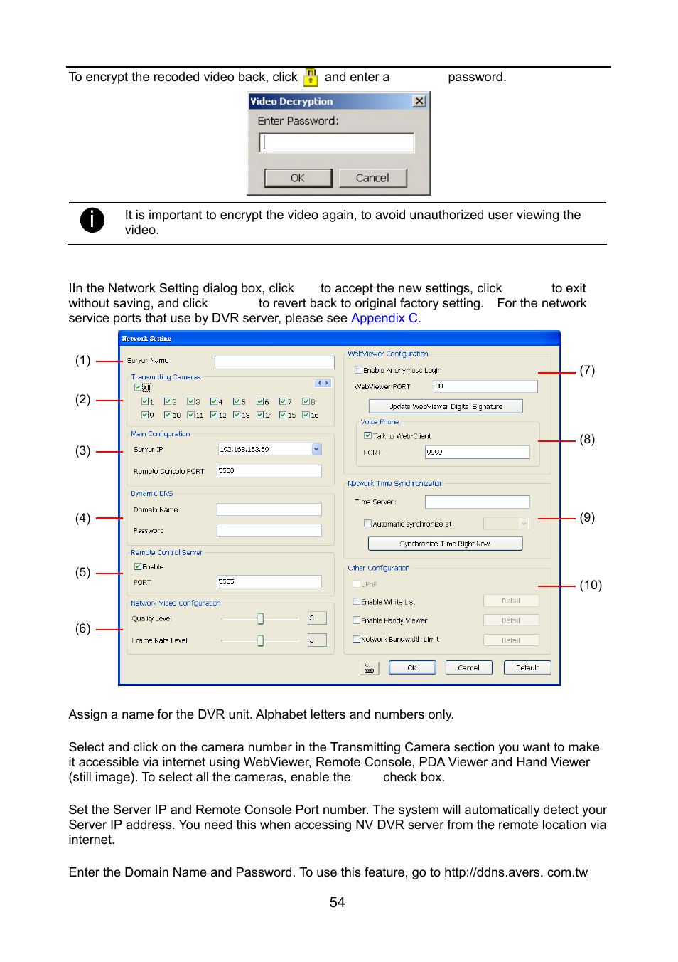 4 network setting, Network setting | AVerMedia Technologies NV 6000 EXP User Manual | Page 63 / 120