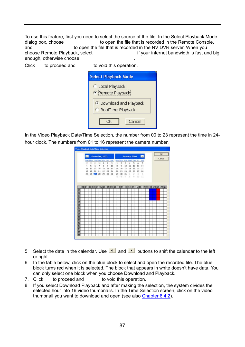 4 using the remote playback, Using the remote playback, Chapter 8.4 | AVerMedia Technologies NV 6000 EXP User Manual | Page 96 / 120