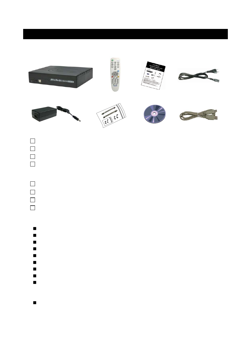 Chapter 1 introduction, 1 package content, 2 features and specifications | AVerMedia Technologies AVERDIGI EB3004 MD User Manual | Page 5 / 50