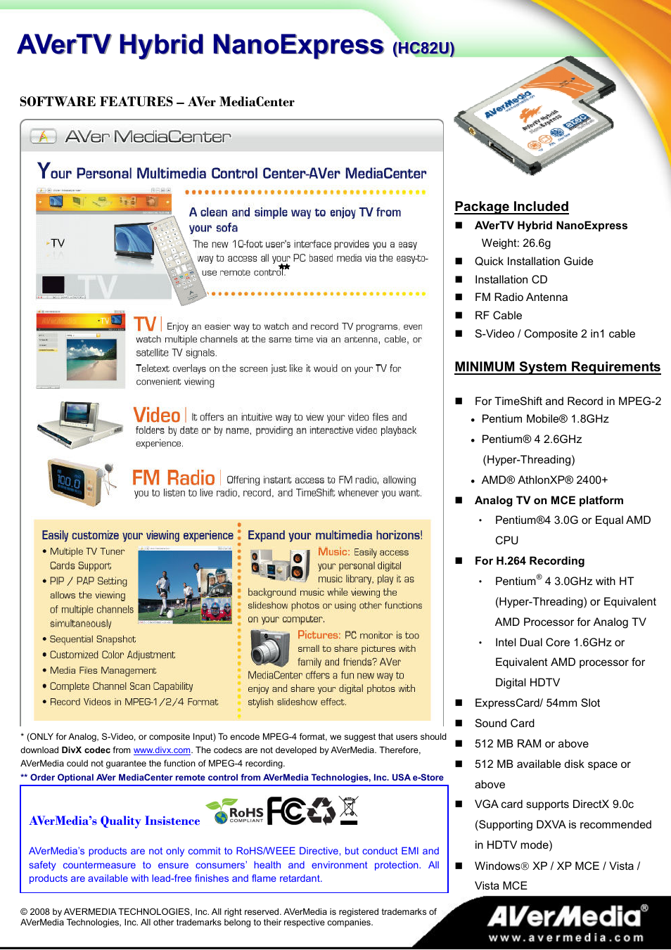 AverMedia HC82U User Manual | Page 2 / 2