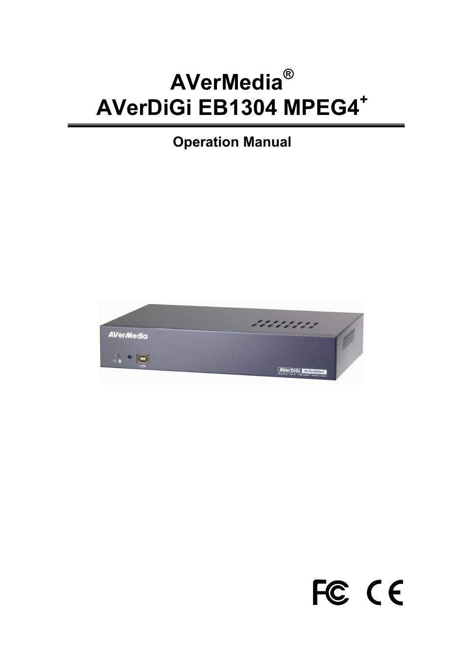 AVerMedia Technologies EB1304 MPEG4+ User Manual | 32 pages