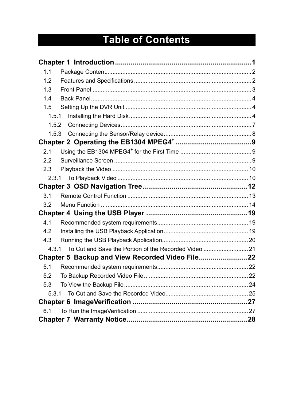 AVerMedia Technologies EB1304 MPEG4+ User Manual | Page 4 / 32