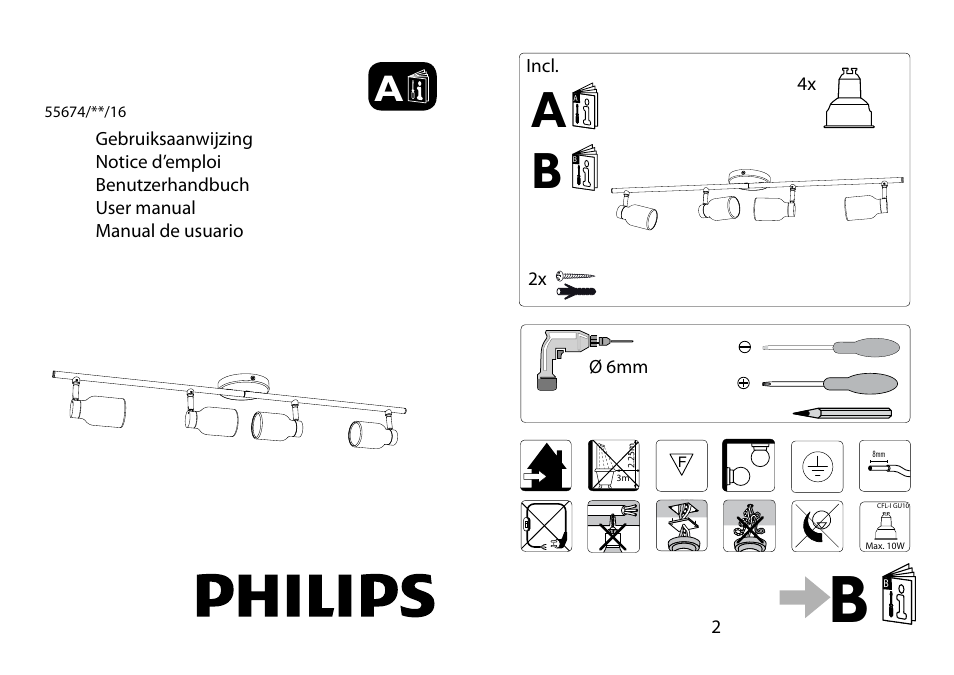 Philips Ecomoods Spot User Manual | 4 pages