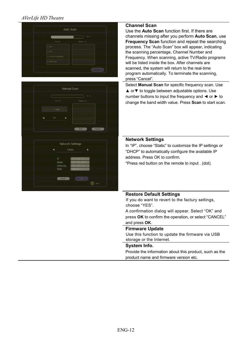 AVerMedia Technologies AVerLife HD Theater A211 User Manual | Page 18 / 96