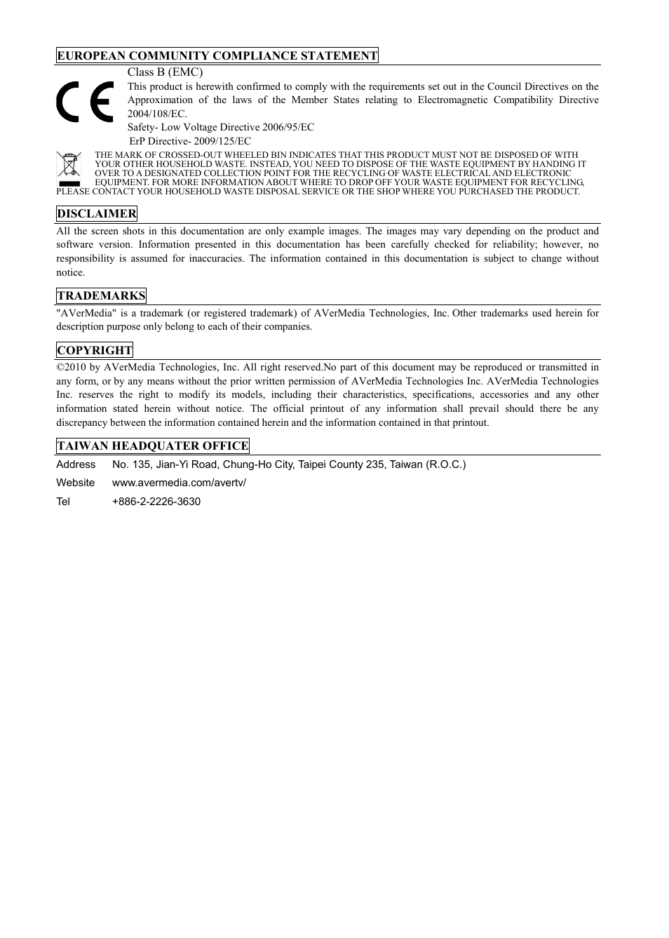 AVerMedia Technologies AVerLife HD Theater A211 User Manual | Page 6 / 96
