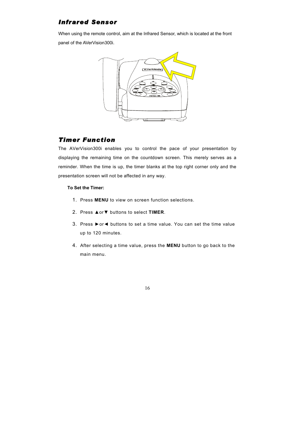 AVerMedia Technologies AVerVision300i User Manual | Page 22 / 38