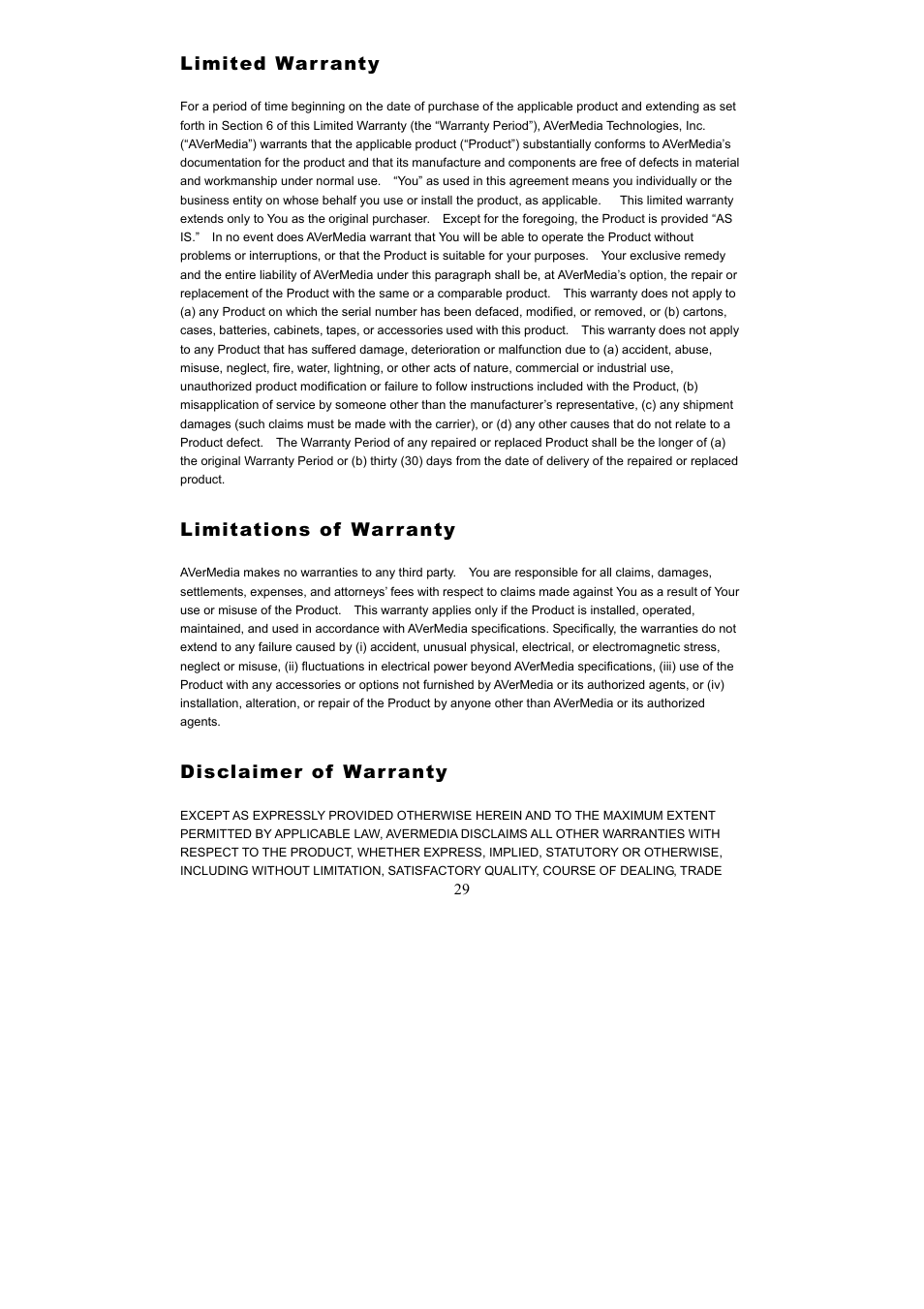 AVerMedia Technologies AVerVision300i User Manual | Page 35 / 38