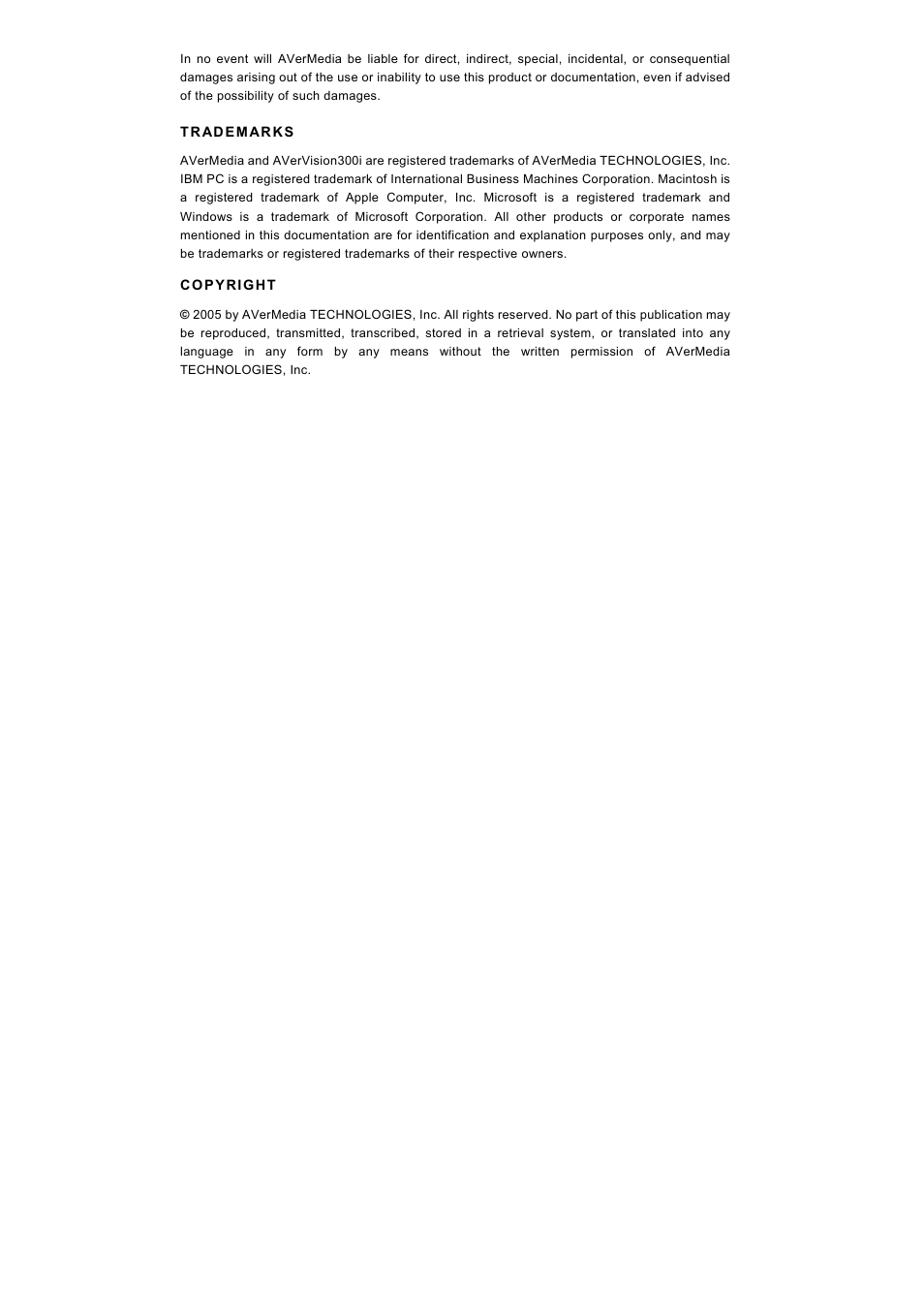 AVerMedia Technologies AVerVision300i User Manual | Page 4 / 38