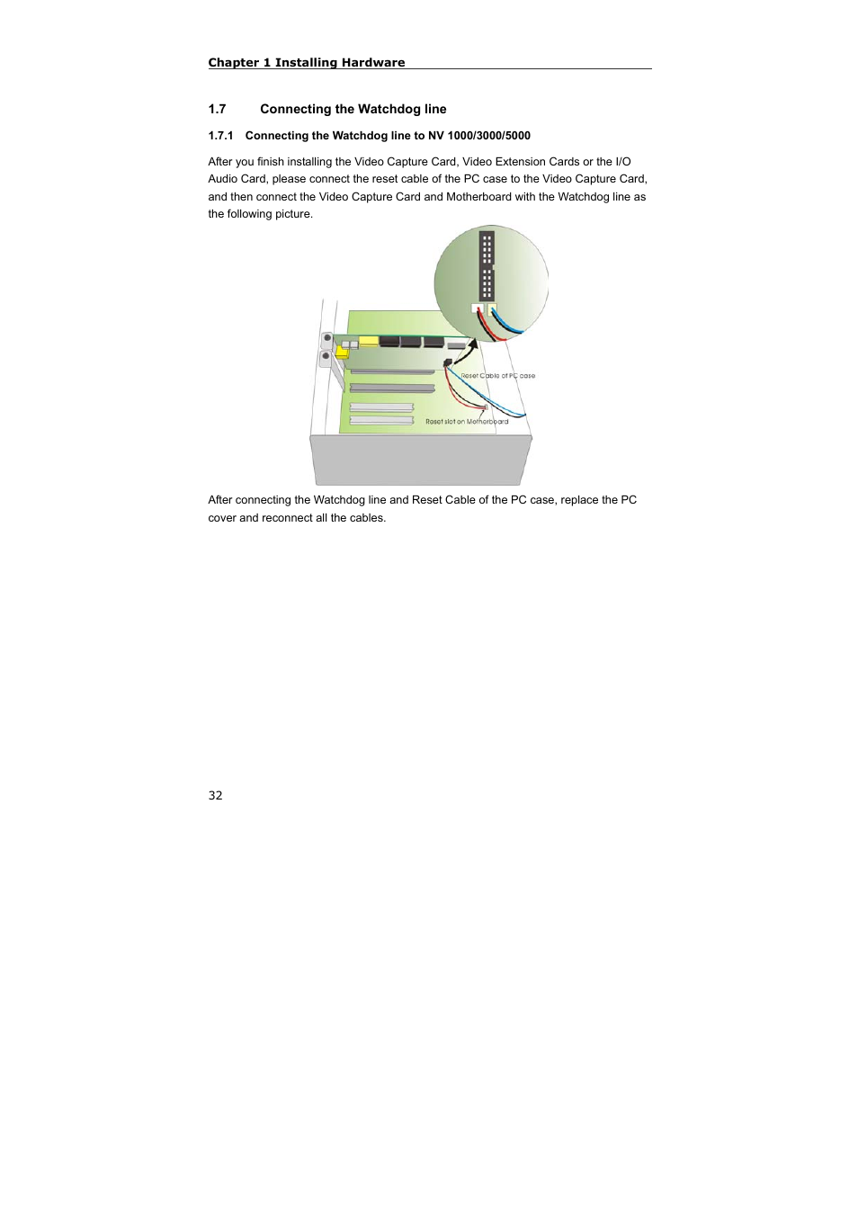 Connecting the watchdog line | AVerMedia Technologies NV 5000 User Manual | Page 31 / 169