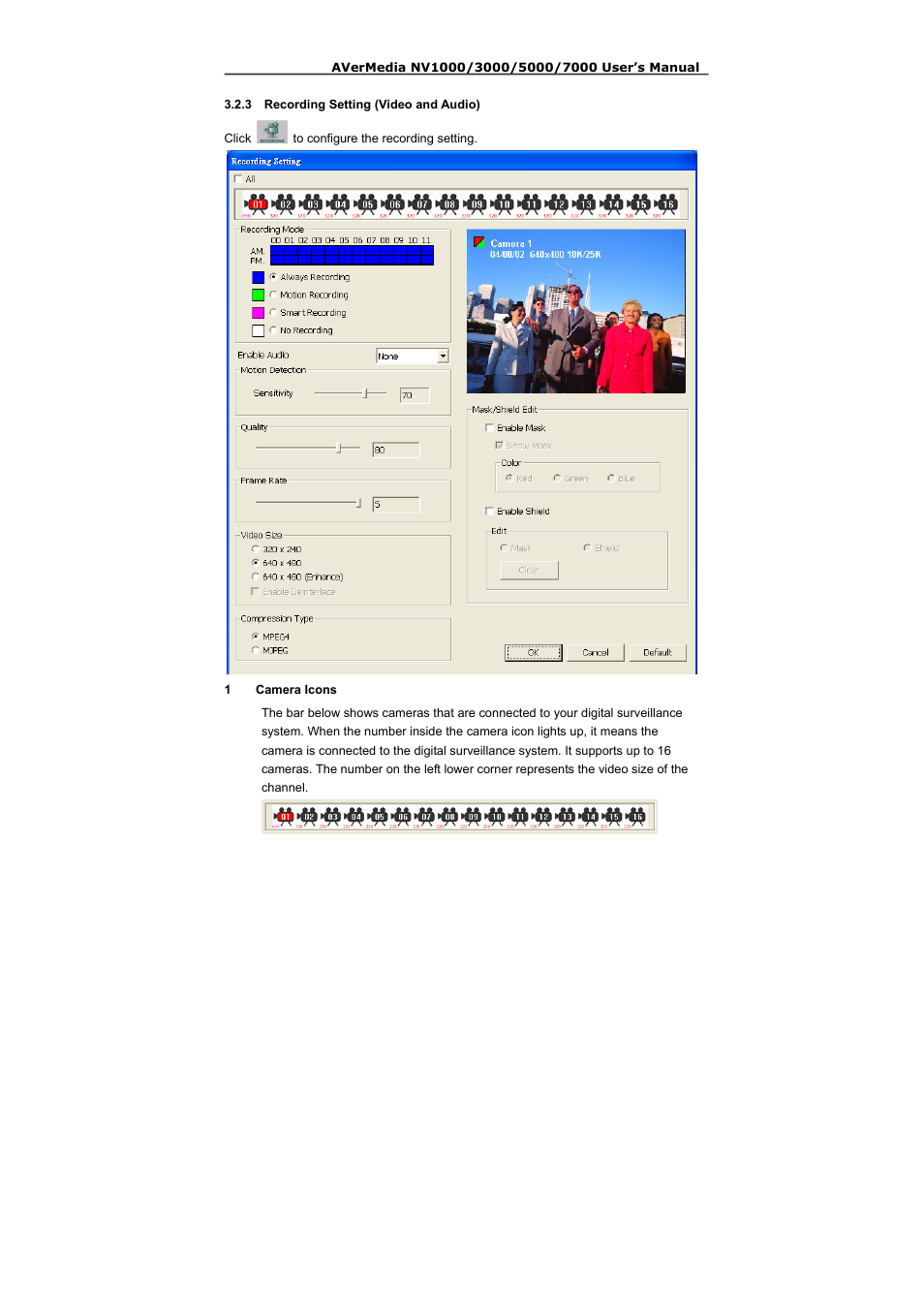 3 recording setting (video and audio) | AVerMedia Technologies NV 5000 User Manual | Page 76 / 169