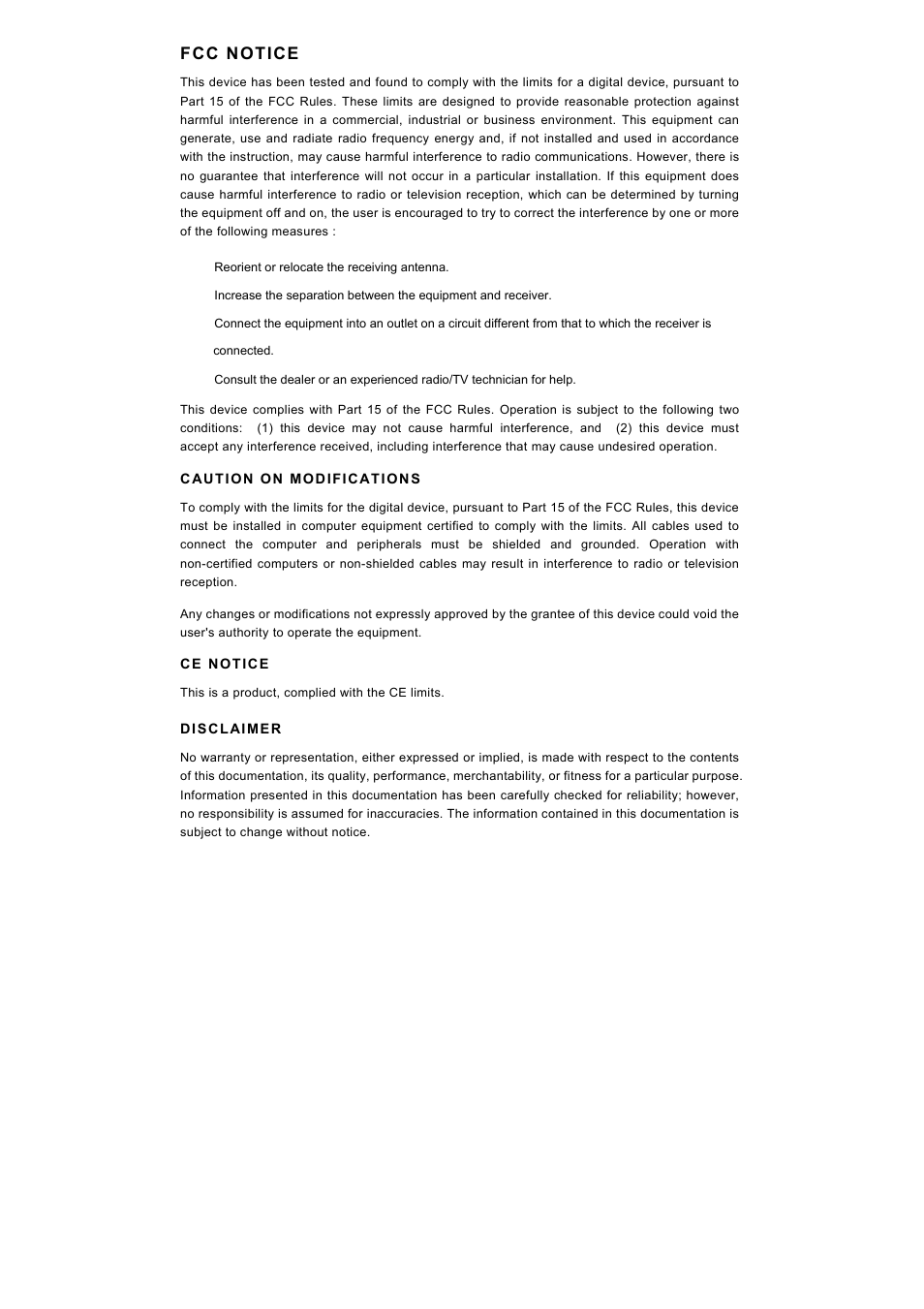 Fcc notice | AVerMedia Technologies Document Camera User Manual | Page 2 / 35