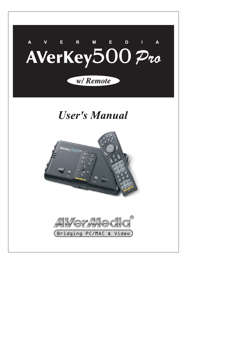 AVerMedia Technologies 500 User Manual | 37 pages