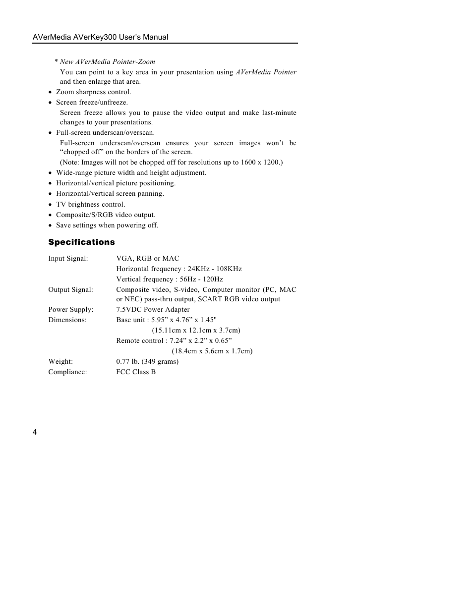 AVerMedia Technologies AVerKey300 User Manual | Page 7 / 32