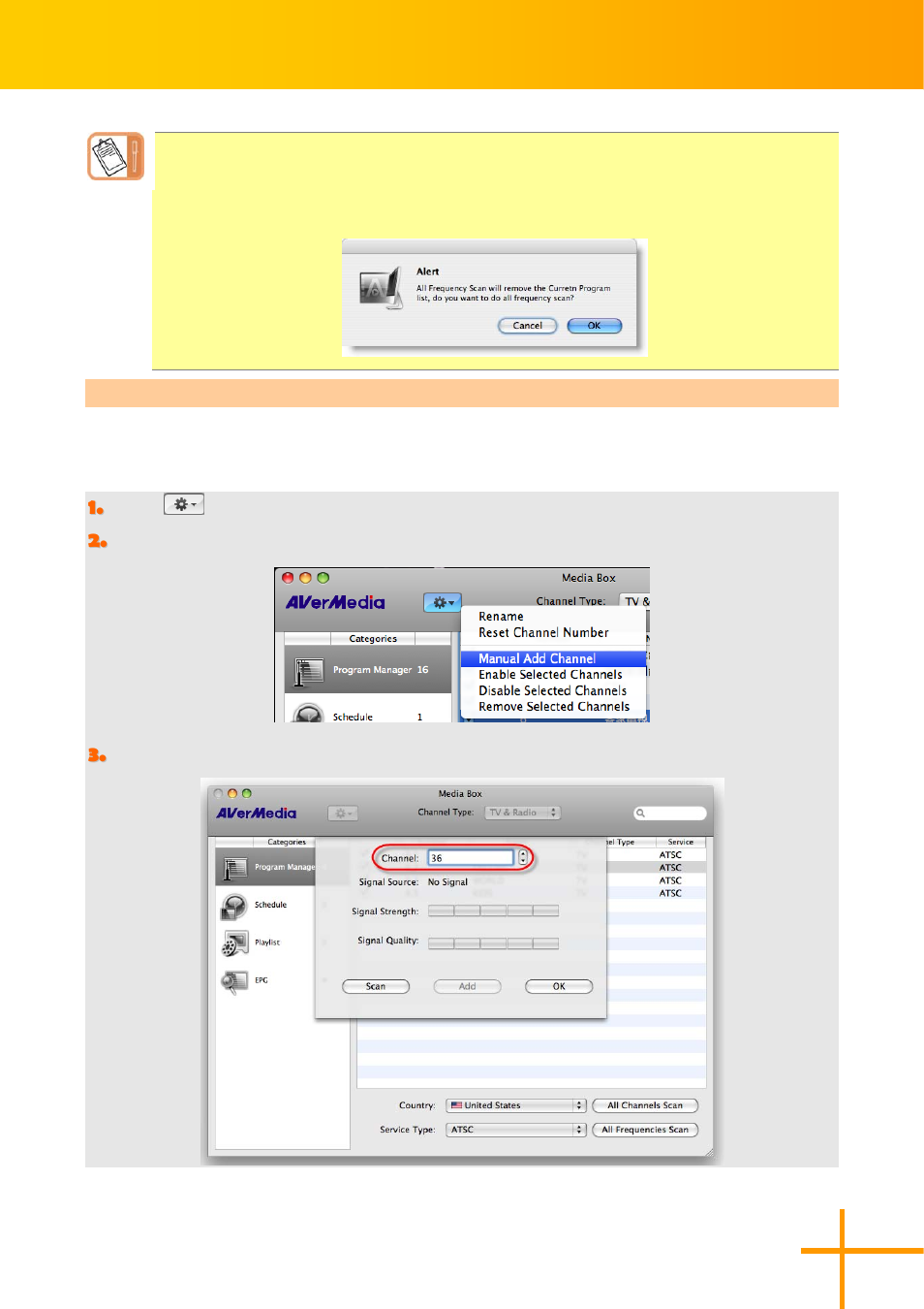 Manual add channel | AVerMedia Technologies AverTV for Mac 2 User Manual | Page 18 / 51