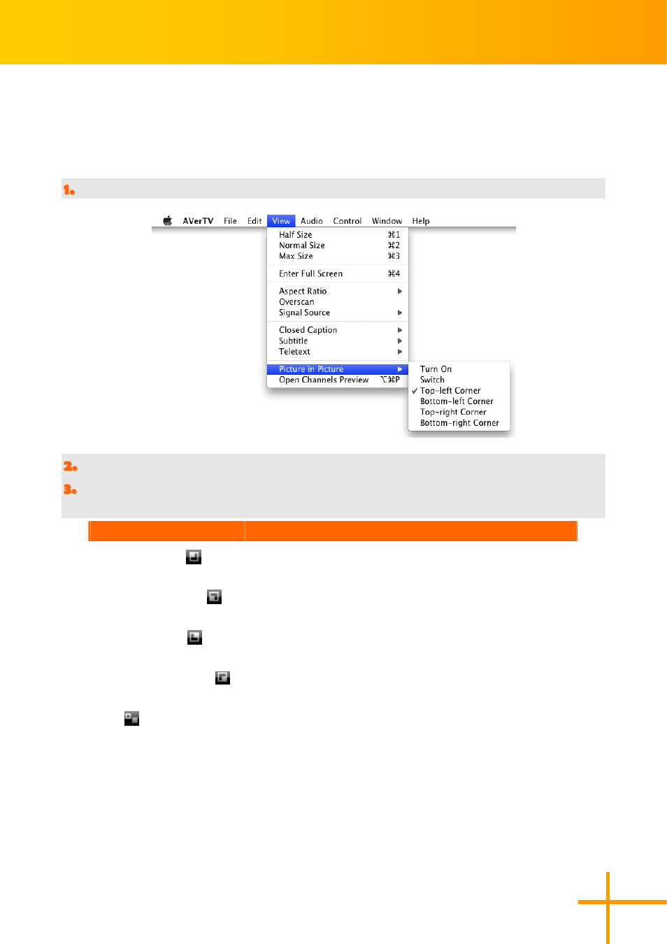 Picture-in-picture display, 38 picture-in-picture display | AVerMedia Technologies AverTV for Mac 2 User Manual | Page 42 / 51