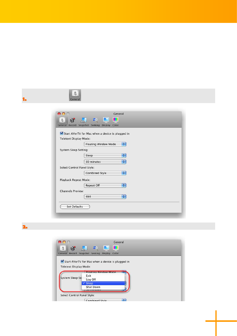 Other settings, Setting power options | AVerMedia Technologies AverTV for Mac 2 User Manual | Page 46 / 51
