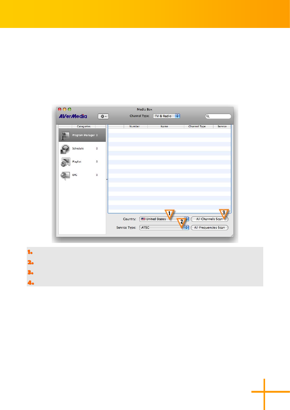 Running avertv for mac for the first time, 3running avertv for mac for the first time | AVerMedia Technologies AverTV for Mac 2 User Manual | Page 7 / 51