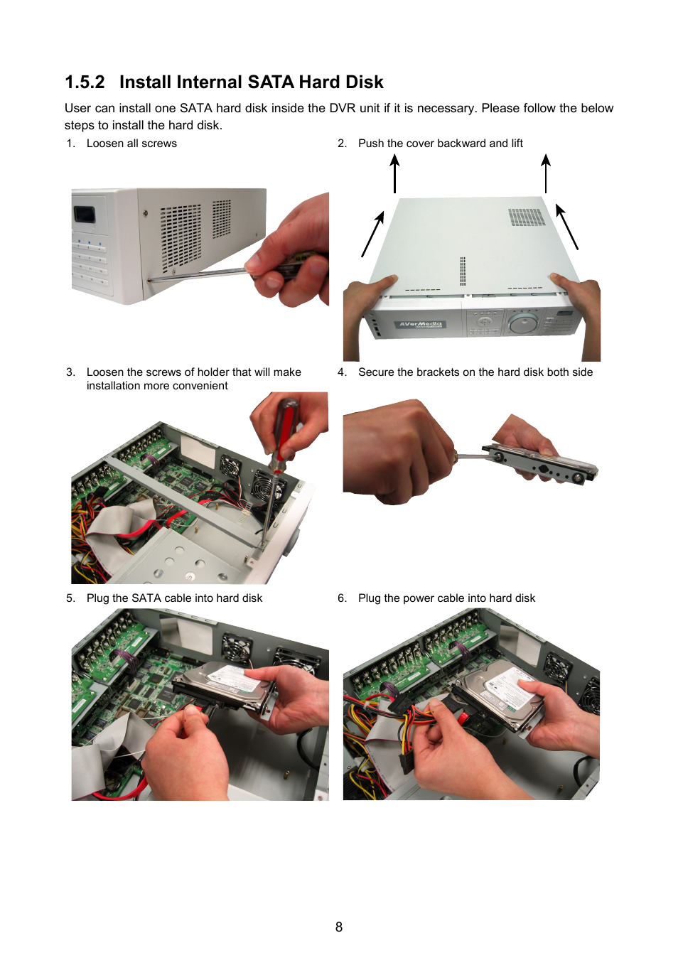 2 install internal sata hard disk | AVerMedia Technologies AVERDIGI EB5416DVD User Manual | Page 14 / 79