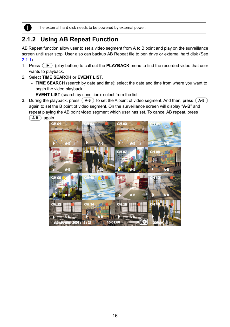 2 using ab repeat function | AVerMedia Technologies AVERDIGI EB5416DVD User Manual | Page 22 / 79