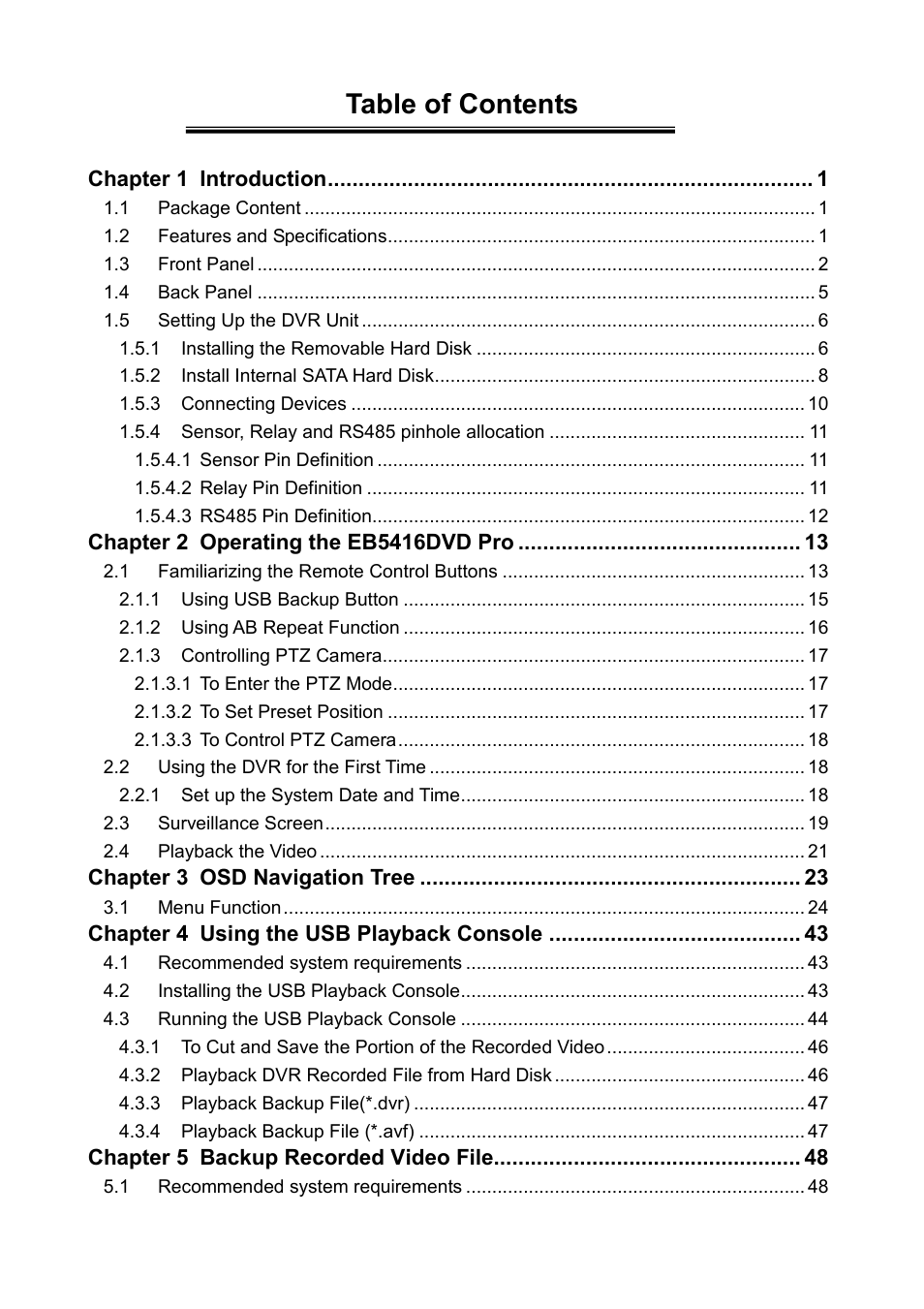 AVerMedia Technologies AVERDIGI EB5416DVD User Manual | Page 4 / 79