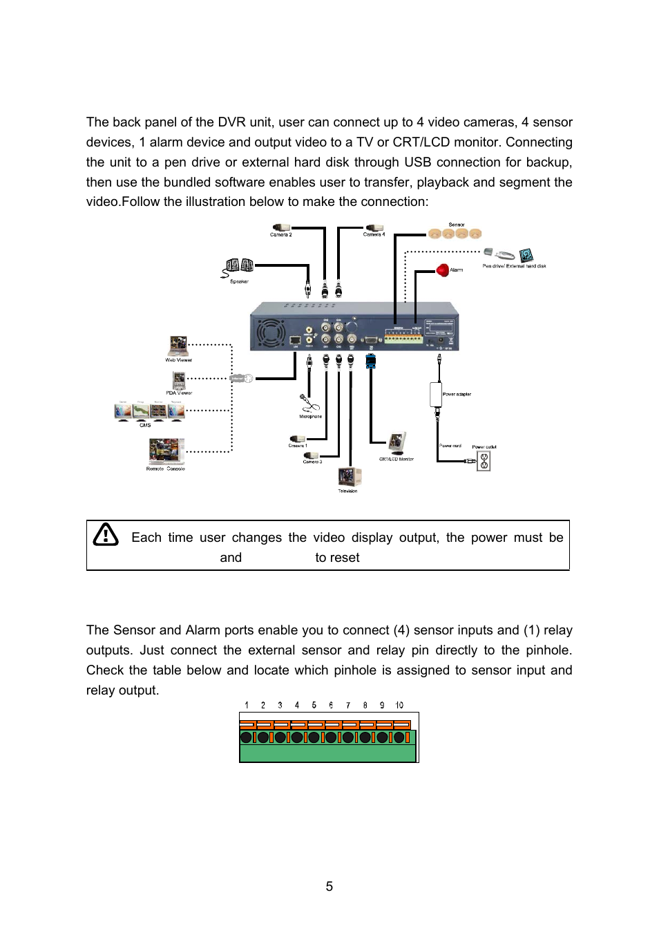 2 connecting devices, 3 connecting the sensor/relay device | AVerMedia Technologies AVERDIGI EB1304 User Manual | Page 11 / 56