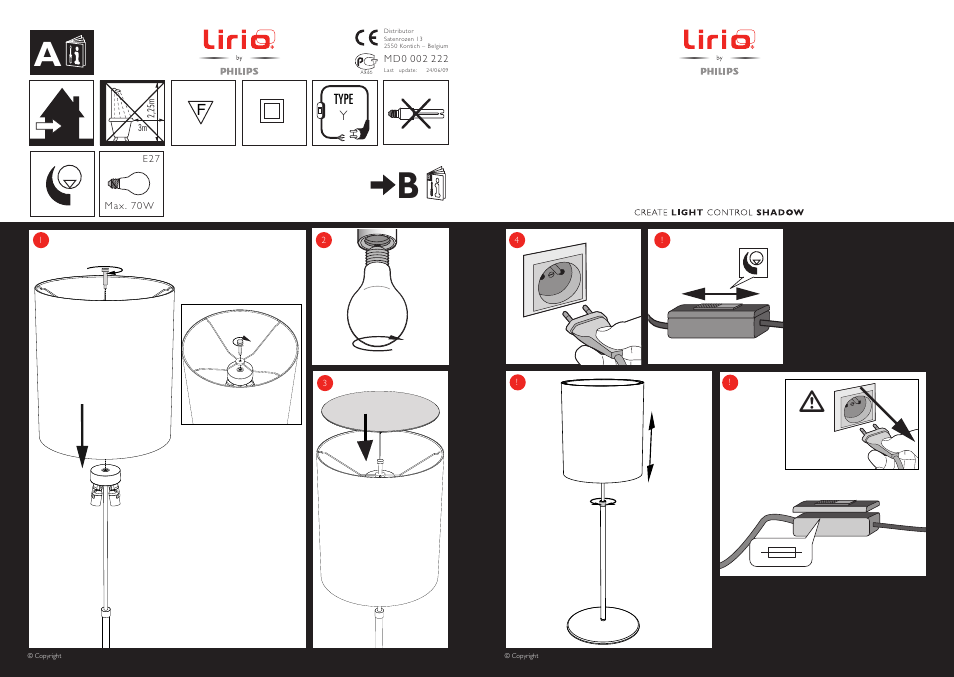 Philips Lirio Lampadaire User Manual | 1 page