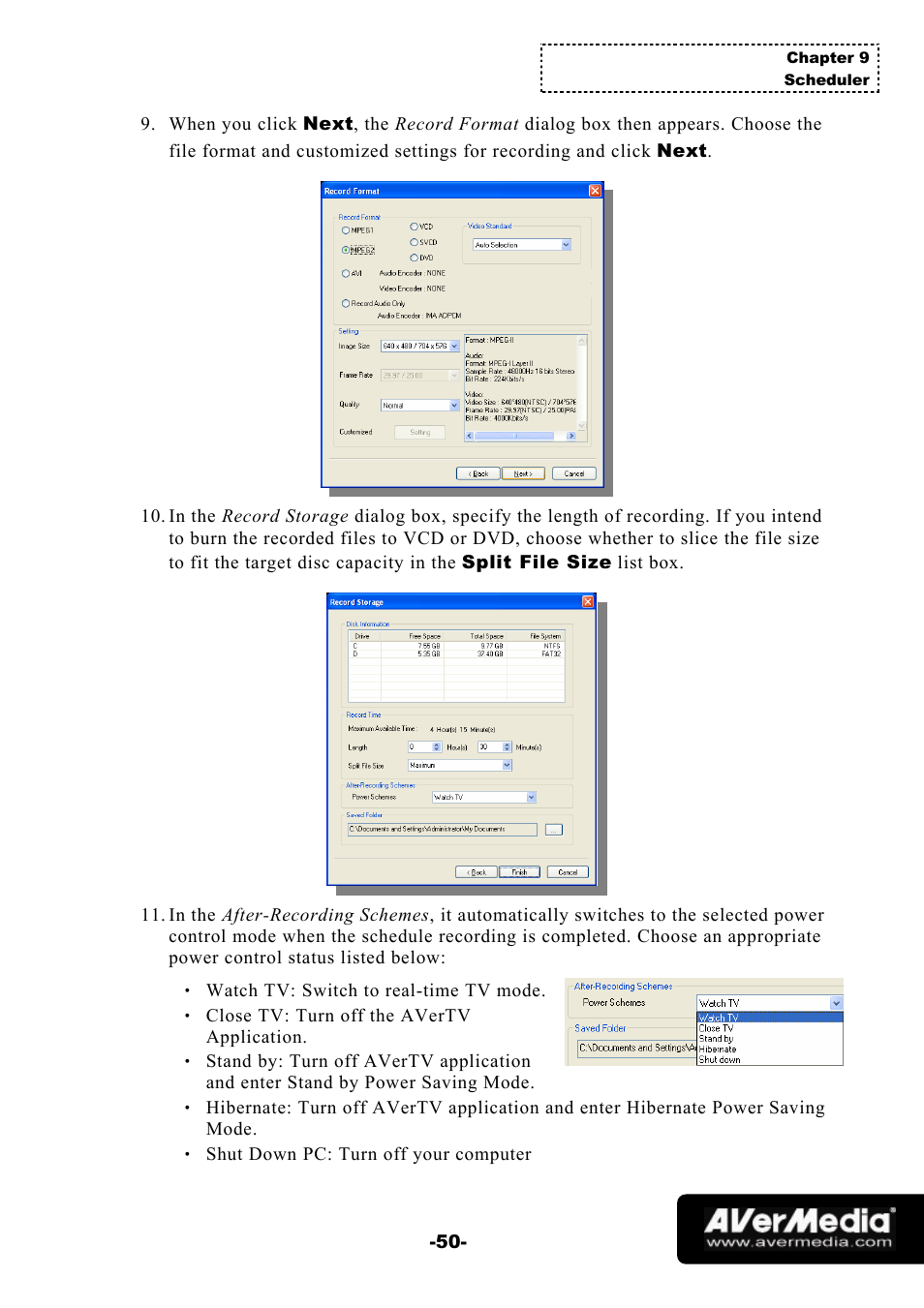 AVerMedia Technologies 1500 MCE User Manual | Page 54 / 58