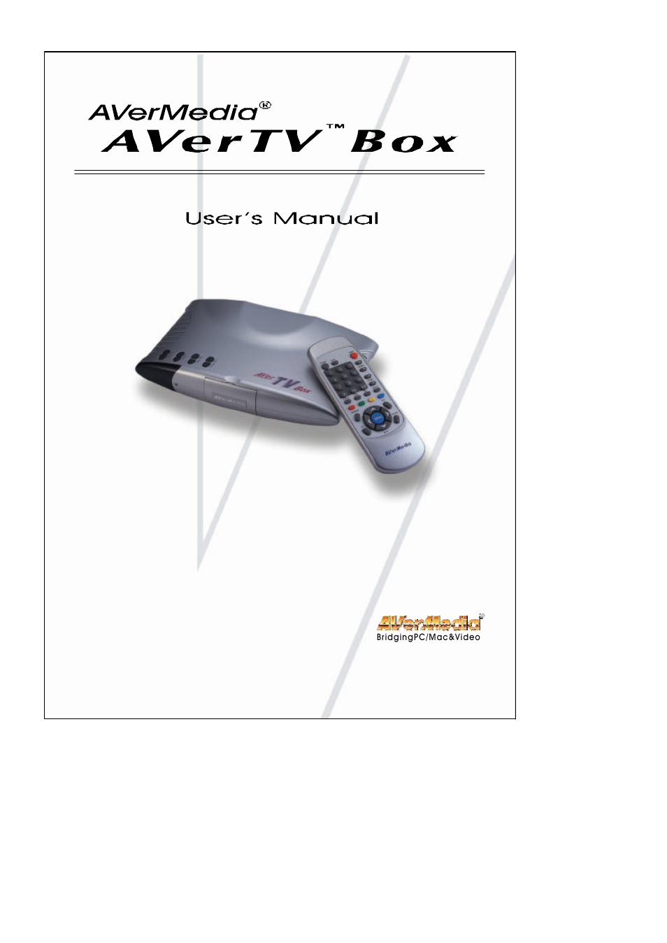 AVerMedia Technologies tv box User Manual | 21 pages