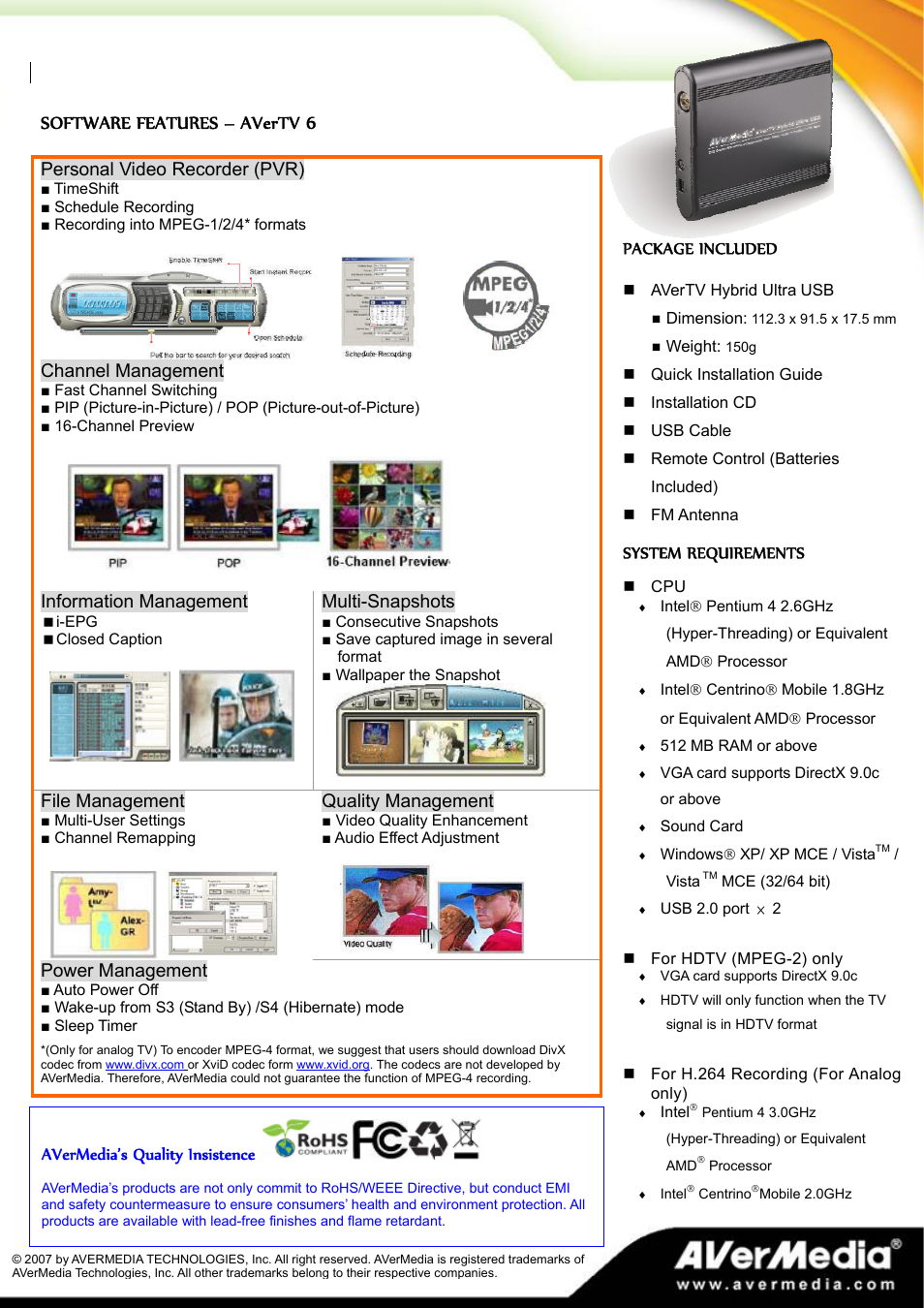 AverMedia M 039R User Manual | Page 2 / 2