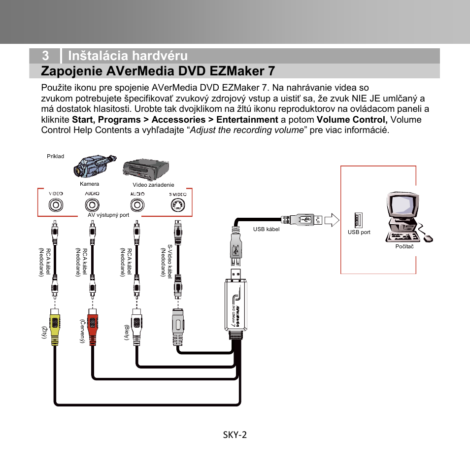 Sky-2 | AverMedia C039 User Manual | Page 12 / 72