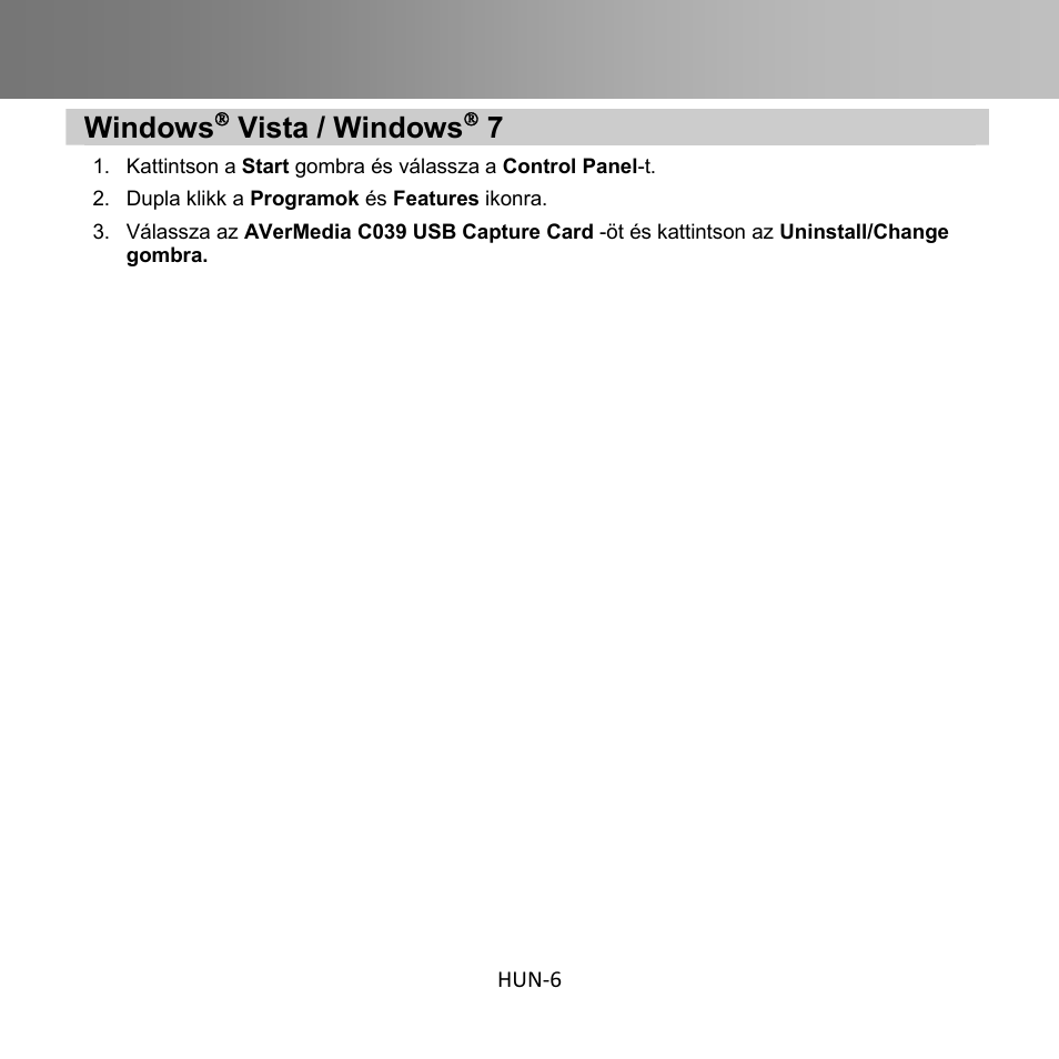 Windows, Vista / windows | AverMedia C039 User Manual | Page 22 / 72